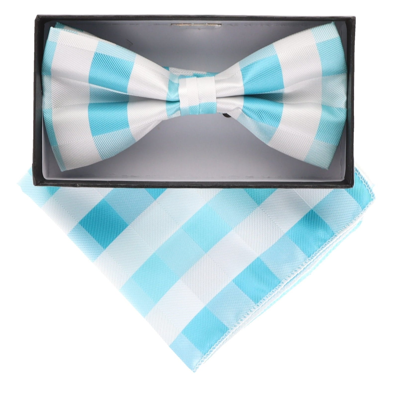 Vittorio Farina Geometric Designer Bow Tie & Pocket Square - BH-21006 - Classy Cufflinks