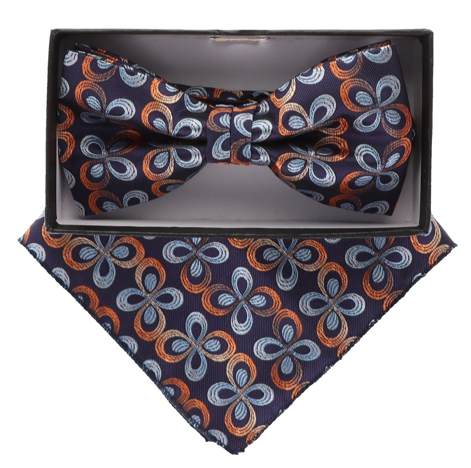 Vittorio Farina Floral Designer Bow Tie & Pocket Square - BH-21008 - Classy Cufflinks