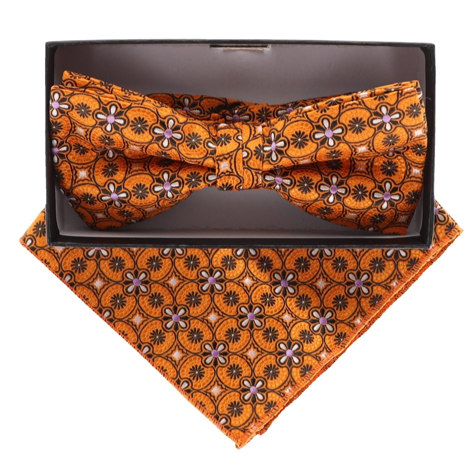 Vittorio Farina Paisley Designer Bow Tie & Pocket Square - BH-21039 - Classy Cufflinks