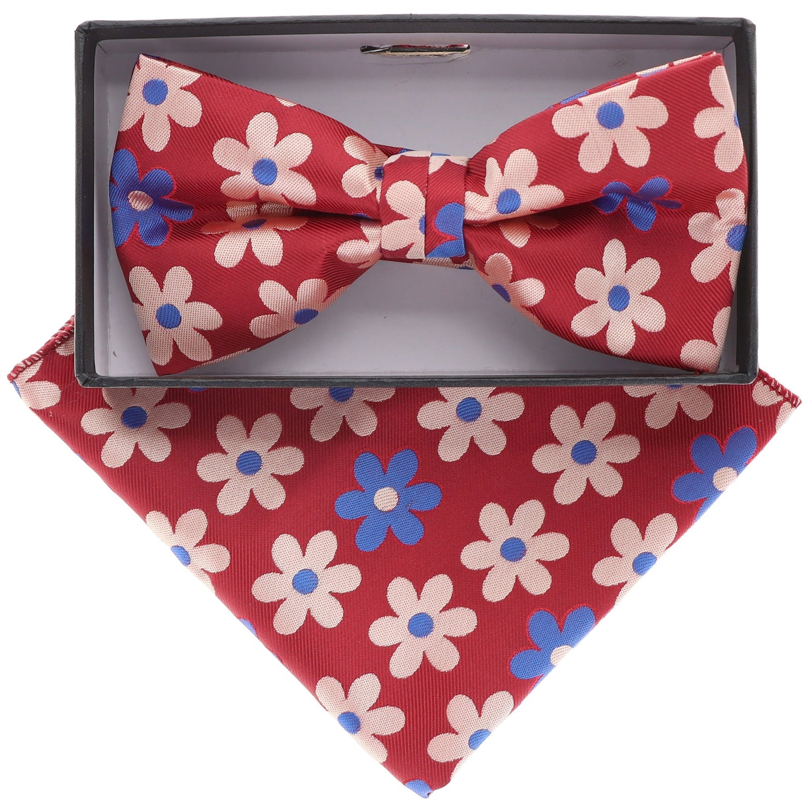 Vittorio Farina Floral Designer Bow Tie & Pocket Square - BH-21080 - Classy Cufflinks