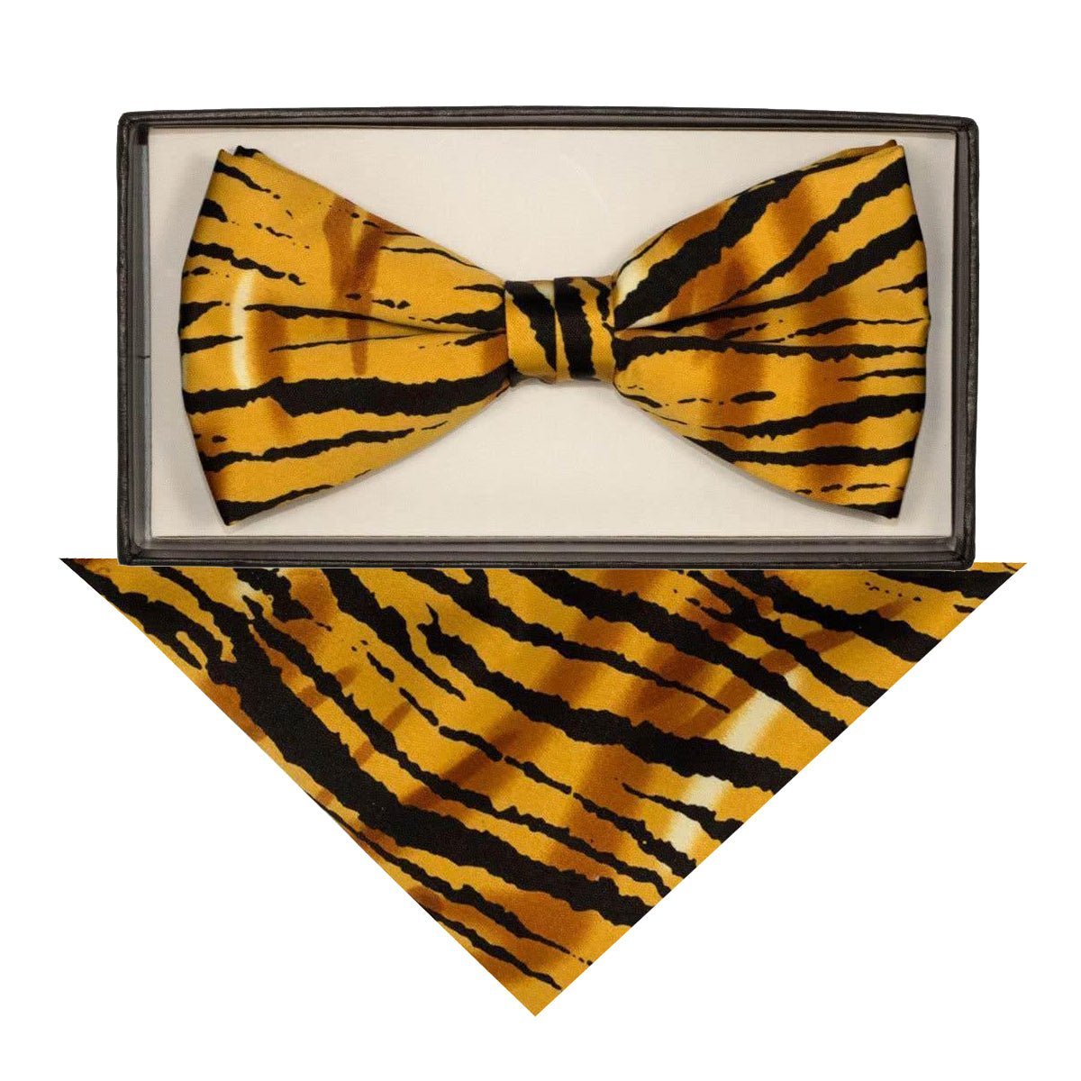 Vittorio Farina Kente Bow Tie & Pocket Square - BH-K_Tiger - Classy Cufflinks