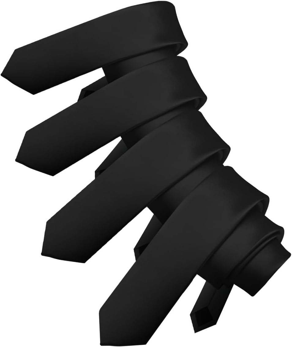 Vittorio Farina Solid Skinny Neckties Multipacks (4) - N-SKINNY-4_BLACK - Classy Cufflinks