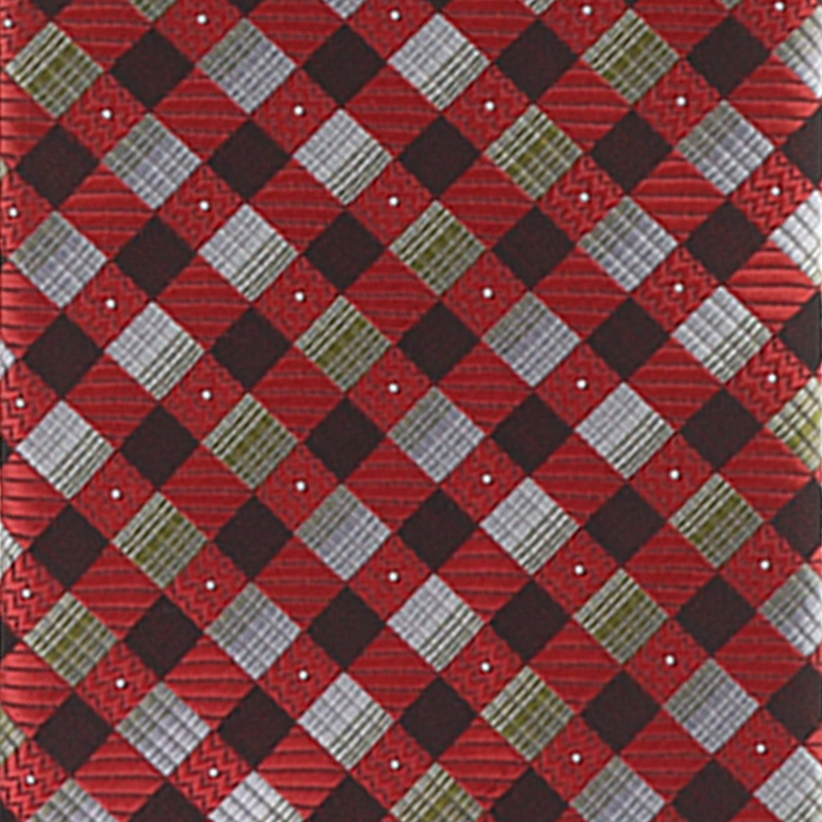 Vittorio Farina Geometric Designer Necktie & Pocket Square - NH-D-1223 - Classy Cufflinks