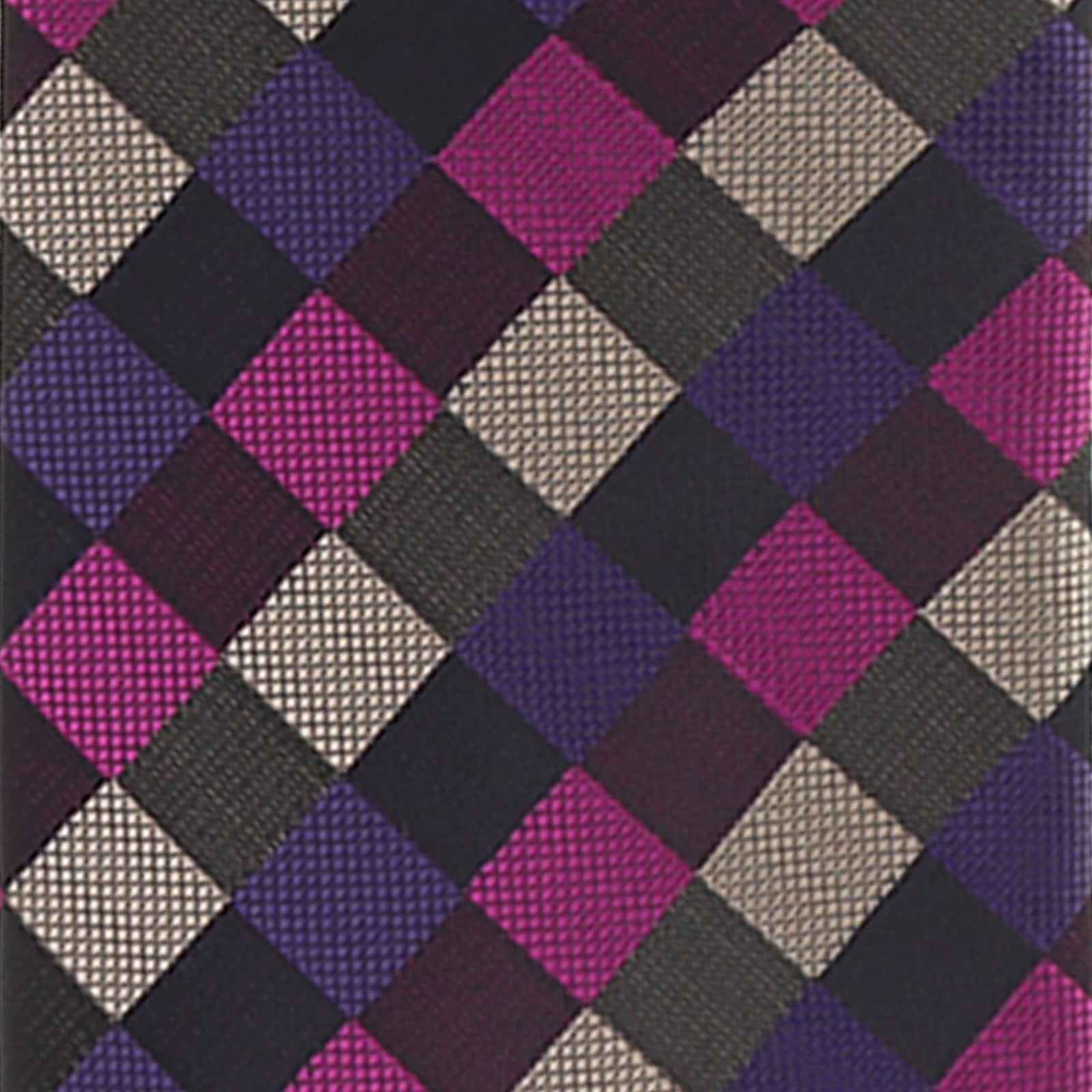 Vittorio Farina Geometric Designer Necktie & Pocket Square - NH-D-1254 - Classy Cufflinks