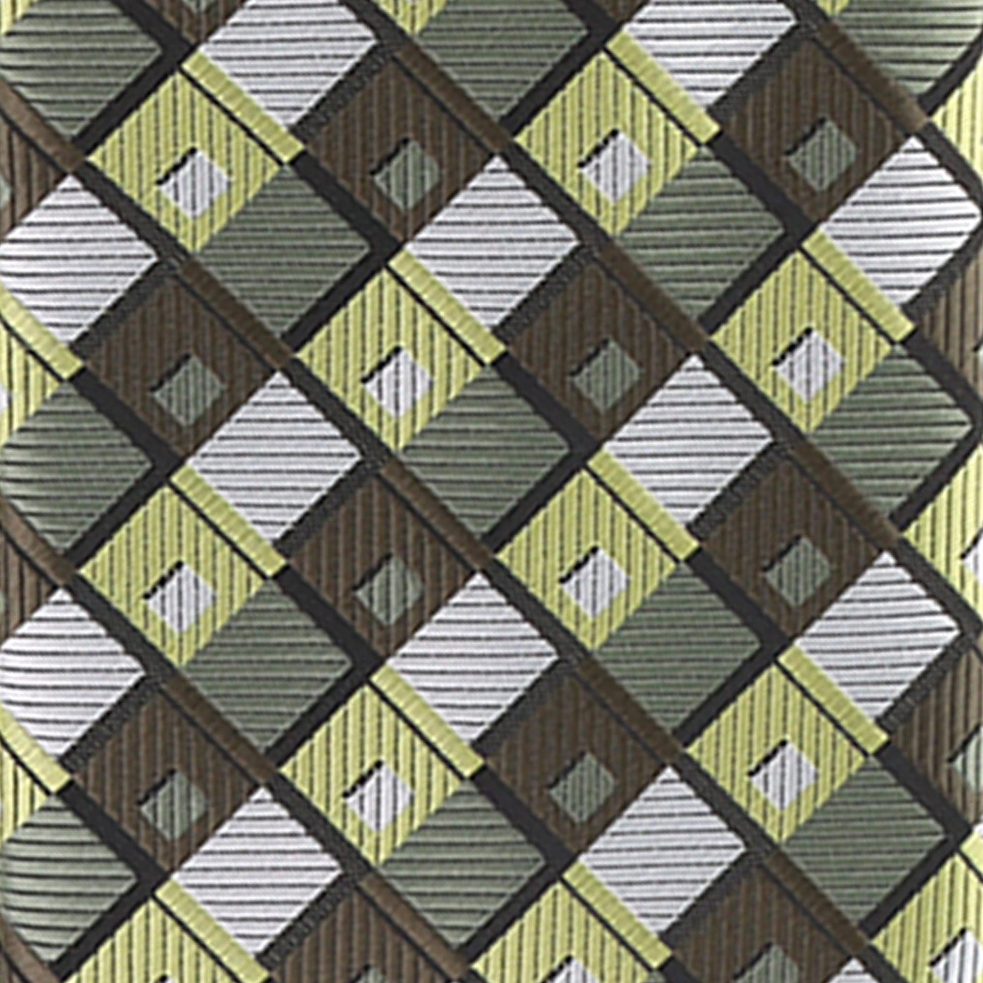 Vittorio Farina Geometric Designer Necktie & Pocket Square - NH-D-1261 - Classy Cufflinks