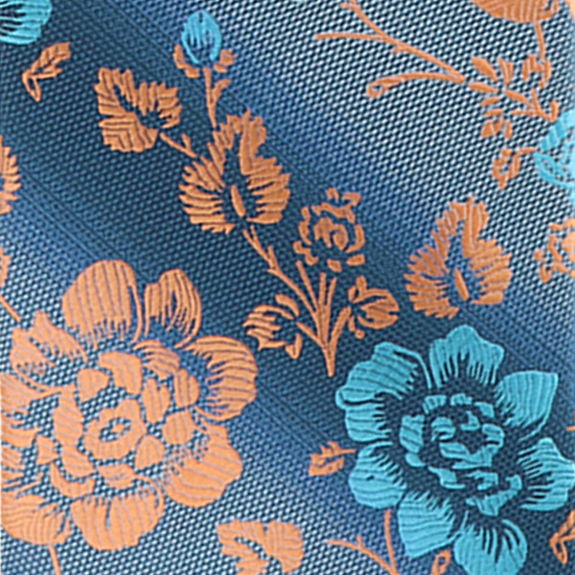 Vittorio Farina Floral Designer Necktie & Pocket Square - NH-D-1285 - Classy Cufflinks