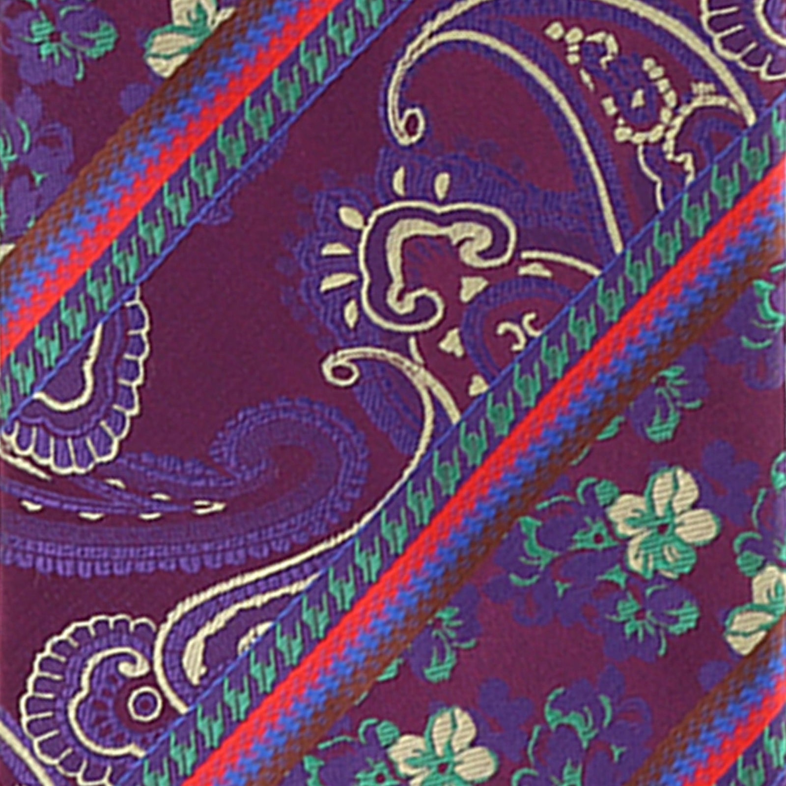 Vittorio Farina Paisley Designer Necktie & Pocket Square - NH-D-1287 - Classy Cufflinks