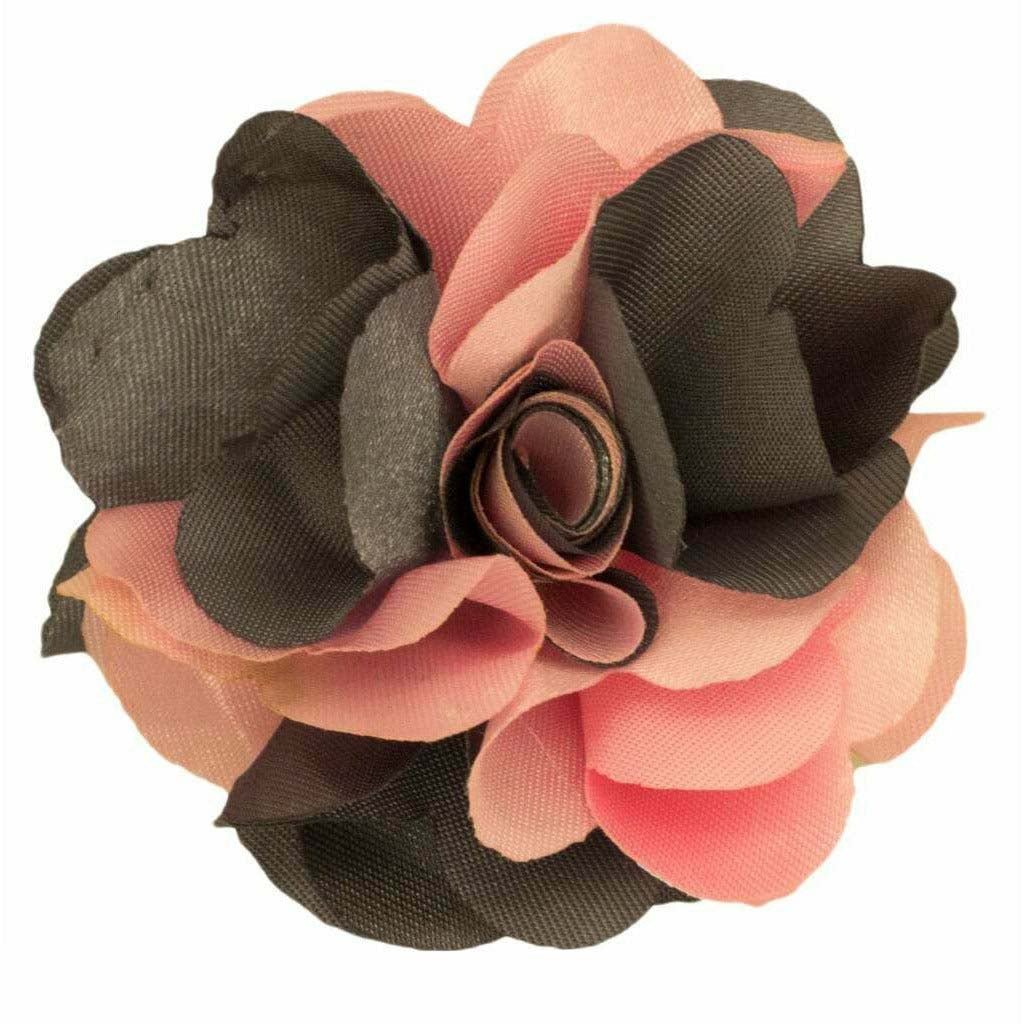 Vittorio Vico Mens Formal Two-Tone Flower Lapel Pin: Flower Pin Suit Accessories Pins for Suit or Tuxedo