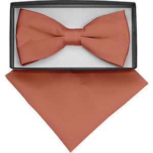 Vittorio Farina Classic Bow Tie & Pocket Square by Classy Cufflinks - basic-bow-tie-hanky-blush - Classy Cufflinks