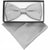 Vittorio Farina Classic Bow Tie & Pocket Square by Classy Cufflinks - basic-bow-tie-hanky-silver - Classy Cufflinks