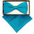 Vittorio Farina Classic Bow Tie & Pocket Square by Classy Cufflinks - basic-bow-tie-hanky-turquoise - Classy Cufflinks