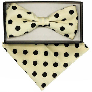 Vittorio Farina Polka Dot Bow Tie & Pocket Square by Classy Cufflink