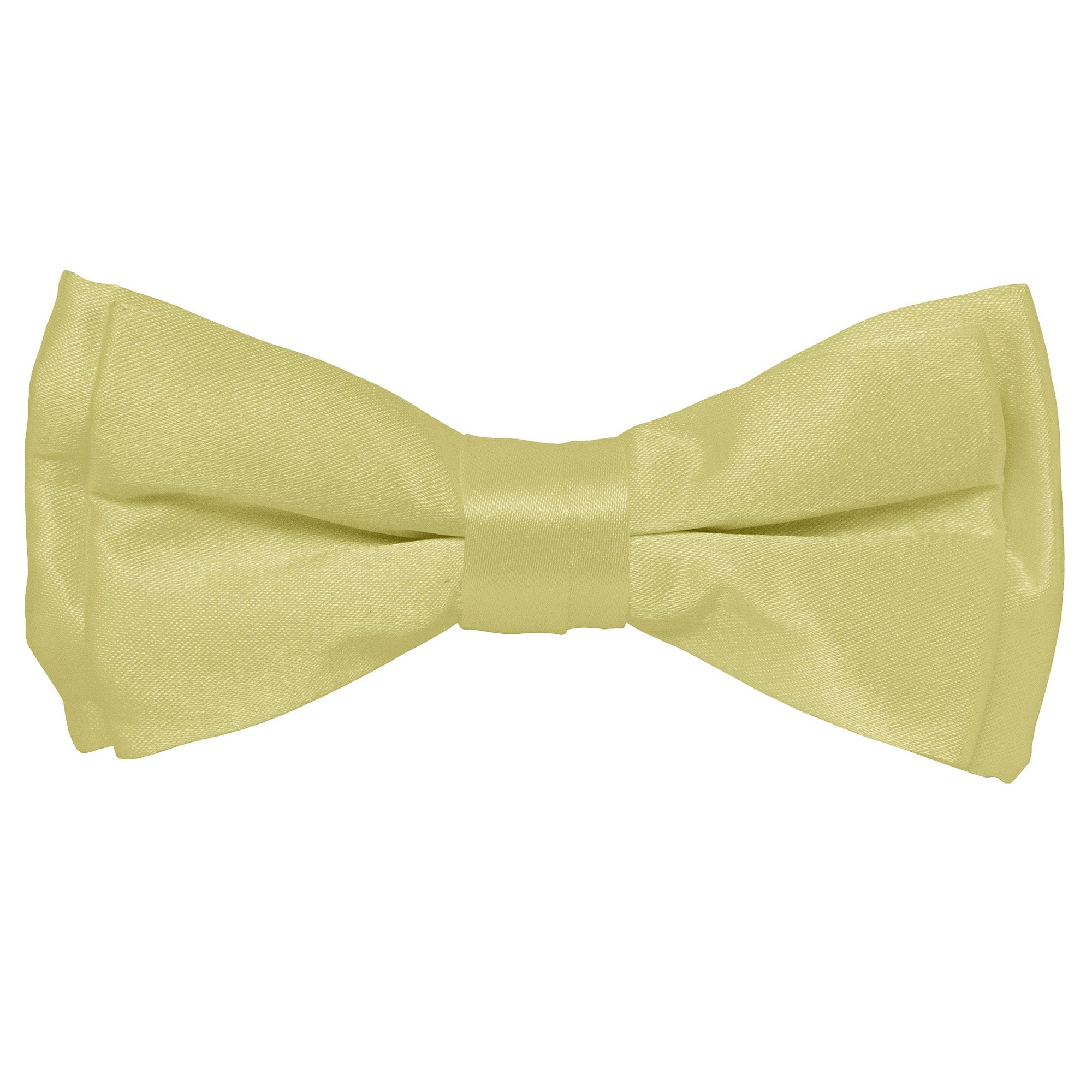 Vittorio Farina Boy's Solid Silky Bow Tie by Classy Cufflinks - boys-beige - Classy Cufflinks