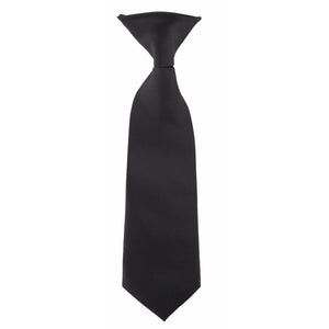 Vittorio Farina Boy's Clip Necktie by Classy Cufflinks - boys clip black 12in - Classy Cufflinks