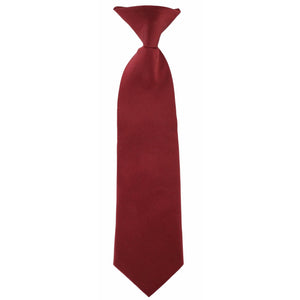 Vittorio Farina Boy's Clip Necktie by Classy Cufflinks - boys clip burgundy 12in - Classy Cufflinks