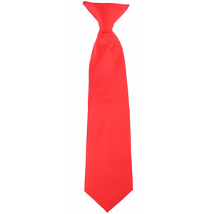 Vittorio Farina Boy's Clip Necktie by Classy Cufflinks - boys clip red 12in - Classy Cufflinks