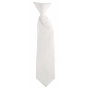 Vittorio Farina Boy's Clip Necktie by Classy Cufflinks - boys clip white 12in - Classy Cufflinks