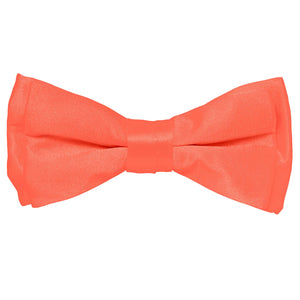 Vittorio Farina Boy's Solid Silky Bow Tie by Classy Cufflinks - boys-coral - Classy Cufflinks