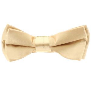 Vittorio Farina Boy's Solid Silky Bow Tie by Classy Cufflinks - boys-gold - Classy Cufflinks