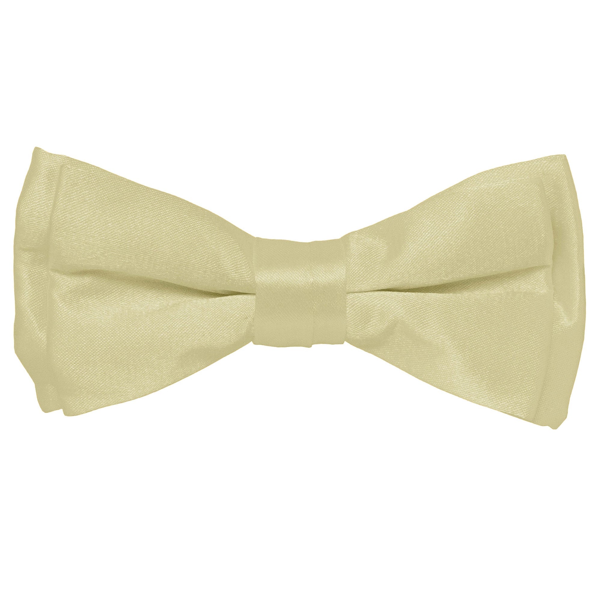 Vittorio Farina Boy's Solid Silky Bow Tie by Classy Cufflinks - boys-ivory - Classy Cufflinks