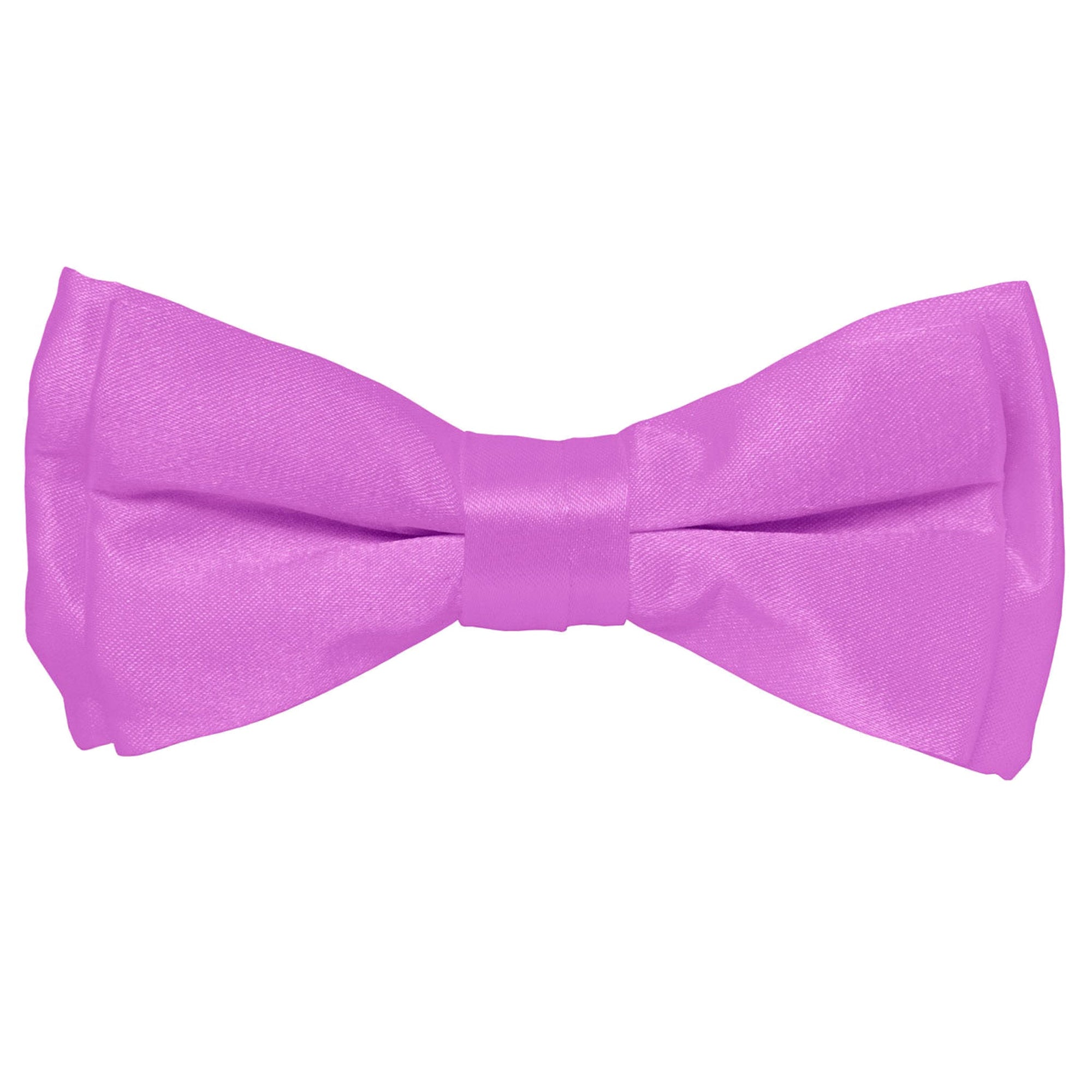 Vittorio Farina Boy's Solid Silky Bow Tie by Classy Cufflinks - boys-lavender - Classy Cufflinks