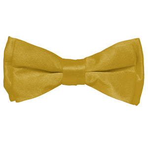 Vittorio Farina Boy's Solid Silky Bow Tie by Classy Cufflinks - boys-mustard - Classy Cufflinks