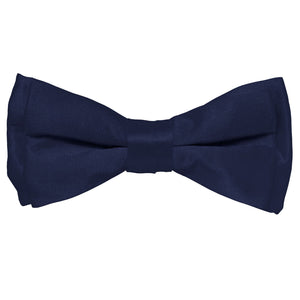 Vittorio Farina Boy's Solid Silky Bow Tie by Classy Cufflinks - boys-navy - Classy Cufflinks