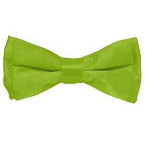 Vittorio Farina Boy's Solid Silky Bow Tie by Classy Cufflinks - boys-olive - Classy Cufflinks