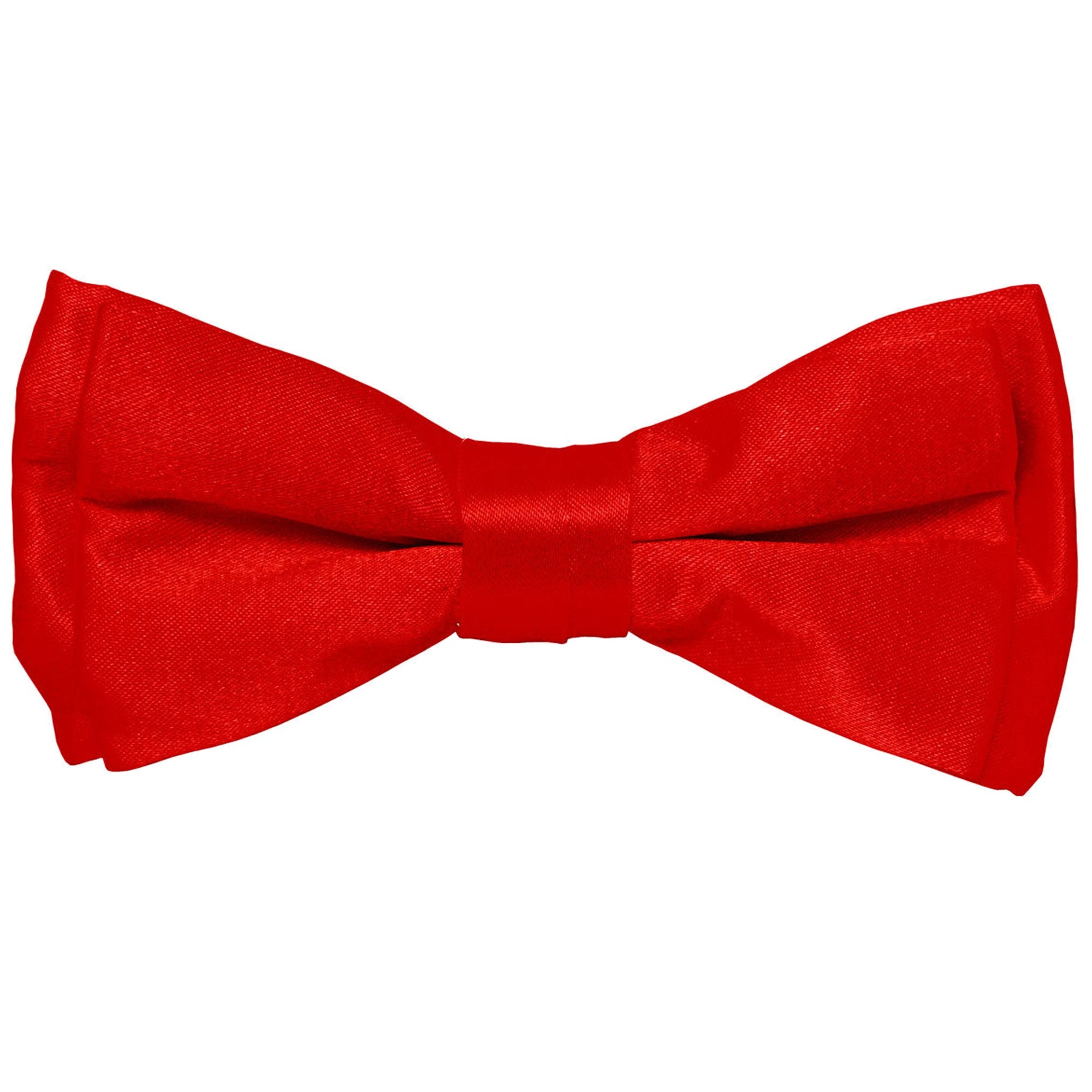 Vittorio Farina Boy's Solid Silky Bow Tie by Classy Cufflinks - boys-red - Classy Cufflinks