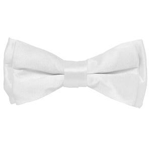 Vittorio Farina Boy's Solid Silky Bow Tie by Classy Cufflinks - boys-white - Classy Cufflinks