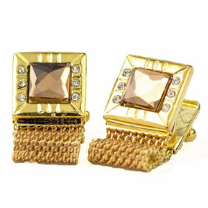 Vittorio Vico Vibrant Colorful Square Crystal Chain Cufflinks in Square Setting by Classy Cufflinks