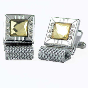 Vittorio Vico Vibrant Colorful Square Crystal Chain Cufflinks in Square Setting by Classy Cufflinks