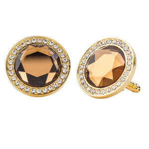 Vittorio Vico Discus Colored Crystal Bling Cufflinks (CL 11XX) by Classy Cufflinks