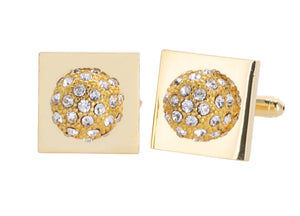 Vittorio Vico Colored Crystal Studded Flower Cufflinks (CL 12XX Series) by Classy Cufflinks