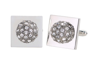 Vittorio Vico Colored Crystal Studded Flower Cufflinks (CL 12XX Series) by Classy Cufflinks