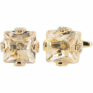 Vittorio Vico Gold & Silver Princess Cut Cufflinks (CL 13xx Series) by Classy Cufflinks - cl-1302 - Classy Cufflinks