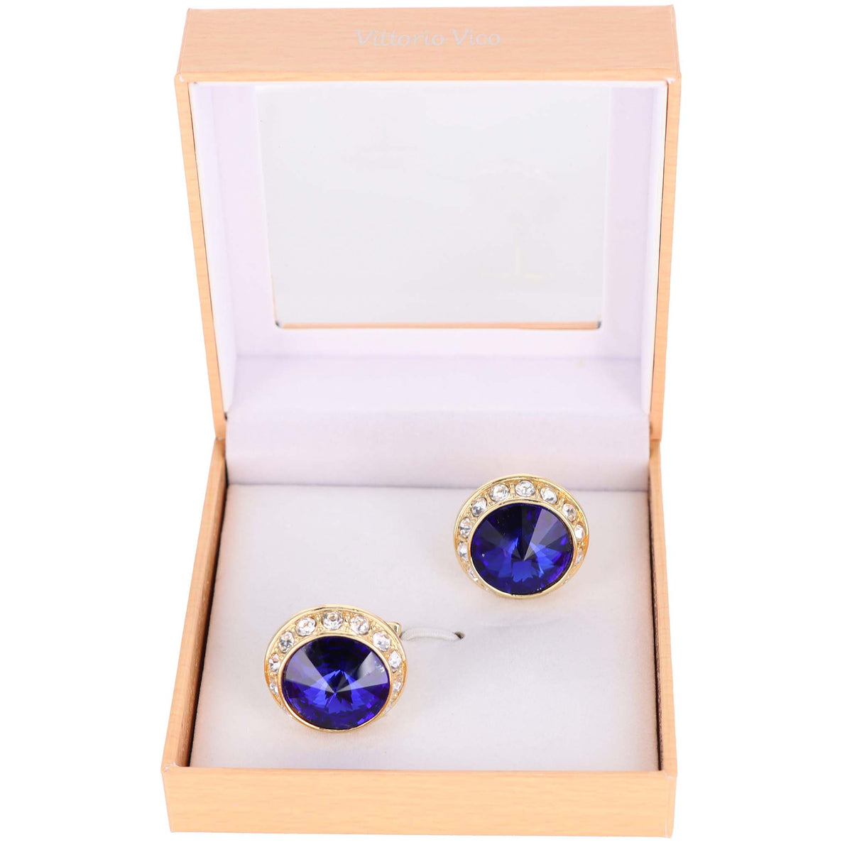 Vittorio Vico Gold &amp; Silver Colorful Bling Cufflinks (CL15XX Series)