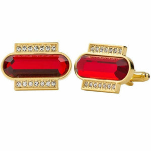 VITTORIO VICO Gold & Silver Colorful Capsule Cufflinks (17xx Series) by Classy Cufflinks