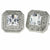 Vittorio Vico Square Colored Crystal Diamond Set Cufflinks (CL 71XX) by Classy Cufflinks - CL-7103 - Classy Cufflinks