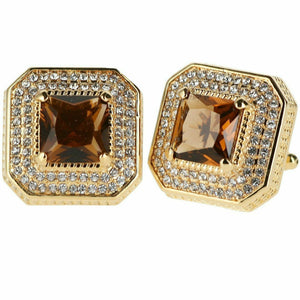 Vittorio Vico Square Colored Crystal Diamond Set Cufflinks (CL 71XX) by Classy Cufflinks - CL-7108 - Classy Cufflinks