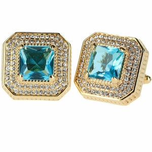 Vittorio Vico Square Colored Crystal Diamond Set Cufflinks (CL 71XX) by Classy Cufflinks - CL-7116 - Classy Cufflinks