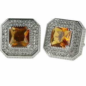 Vittorio Vico Square Colored Crystal Diamond Set Cufflinks (CL 71XX) by Classy Cufflinks - CL-7119 - Classy Cufflinks