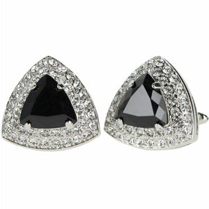 Vittorio Vico Triangular Crystal Diamond Set Cufflinks (CL 72XX) by Classy Cufflinks - CL-7201 - Classy Cufflinks