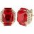 Vittorio Vico Rectangular Colored Diamond Flanked Crystal Cufflinks (CL 74XX) by Classy Cufflinks - CL-7404 - Classy Cufflinks