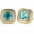 Vittorio Vico Square Colored Crystal Double Diamond Set Cufflinks (CL 75XX) by Classy Cufflinks - CL-7516 - Classy Cufflinks
