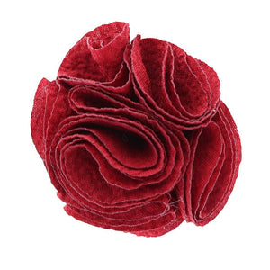 Vittorio Vico Men's Formal Solid Rose Seersucker Flower Lapel Pin: Flower Pin Suit Accessories Pins for Suit or Tuxedo by Classy Cufflinks