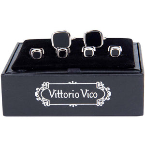 Vittorio Vico Silver Cufflinks & Stud Sets by Classy Cufflinks