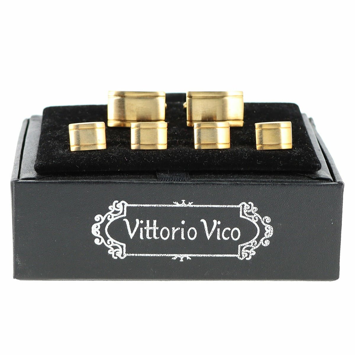 Vittorio Vico Gold Cufflinks & Stud Sets by Classy Cufflinks - fs-157-gold - Classy Cufflinks