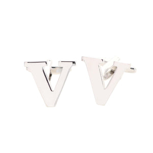 Vittorio Vico Plain Initial Cufflinks: A to Z by Classy Cufflinks