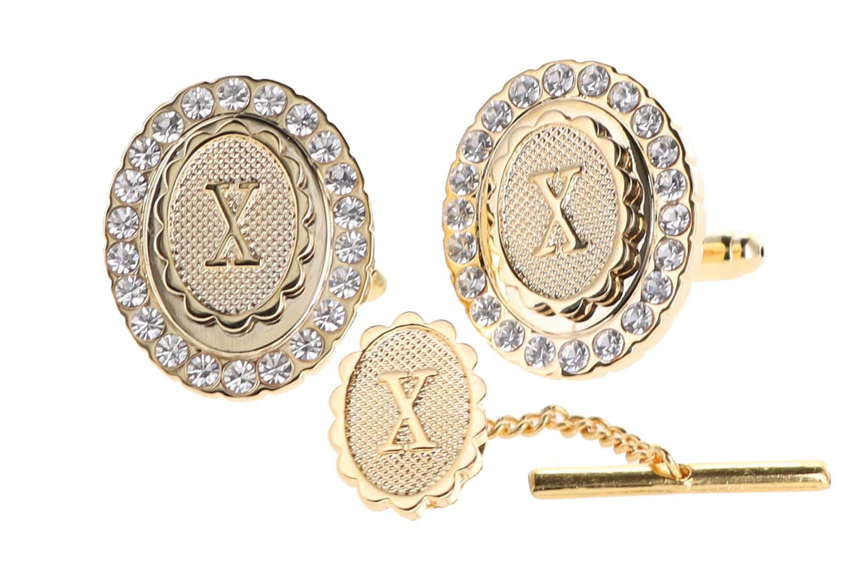Louis Vuitton cufflinks Used With Case & Box cuff links Gold
